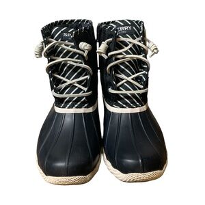 Women’s Sperry Bionic Navy Blue & White Boots size 8.5